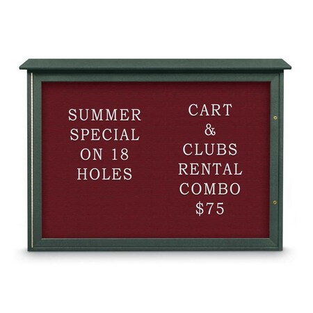 United Visual Products Outdoor Enclosed Combo Board, 72"x36", Bronze Frame/Grey & Dark Spruce UVCB7236ODBZ-GREY-DRKSPR